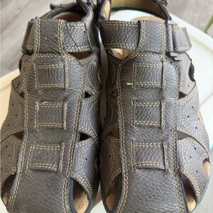 Wrangler Men’s Leather Fisherman Sandals Size 9 Brown Comfort Casual